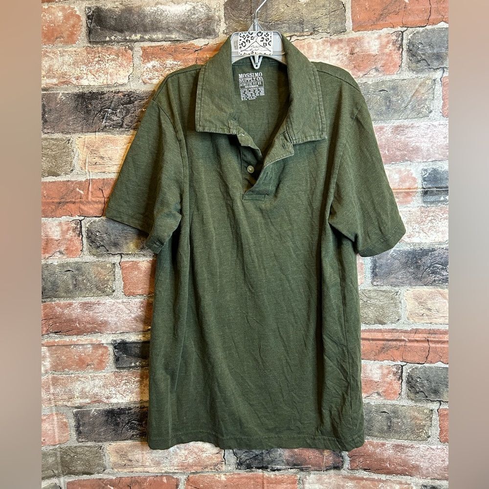 5 for $25🔥Mossimo Olive Green Collared Athletic Fit T-Shirt Boys Small